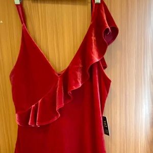 Red dress- velvet- Express - Small